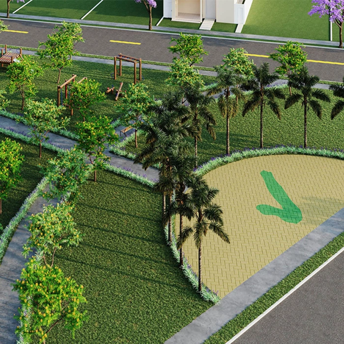 Imagem vista de cima do Ecoliiv reserva da mata